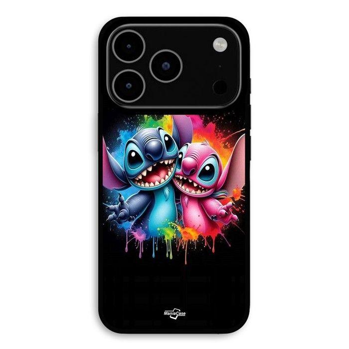 Hülle Für iPhone 18 Pro Max Stitch Engel farbige Bemalung Maniacase schwarz