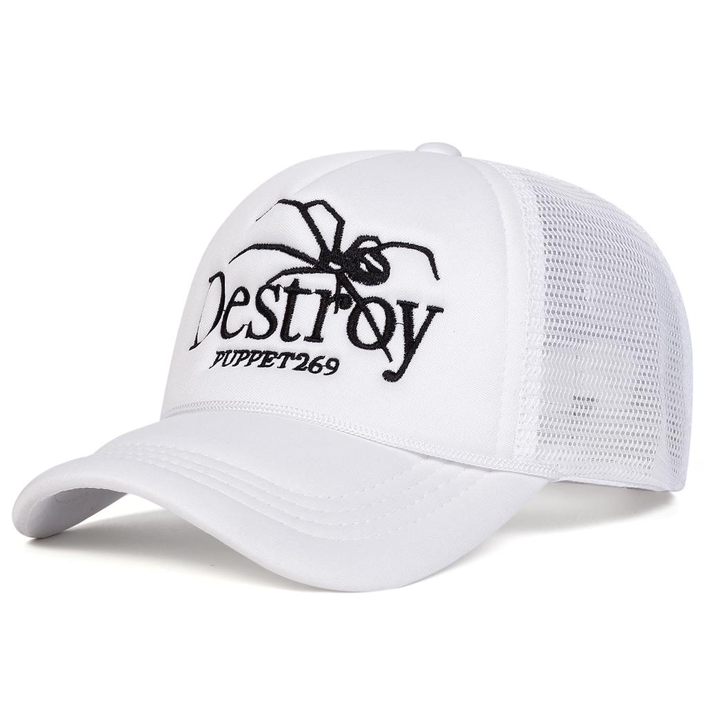 Unisex DESROY Spider Embroidery Baseball Net Caps Spring and Summer Outdoor Adjustable Casual Hats Sunscreen Hat