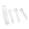 100Pcs Individual Packing Ice Cream Spoons White Dessert Cake Scoop Mini Paper Fork Spoon  Tableware
