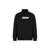FW22 Letter Print High Neck Long Sleeve Pullover Sweatshirt Men Sweatshirt Black 6L1M8E1-JSFZ1-0999