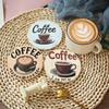 8 Bucăți/set de Coștere cu Model de Ceașcă de Cafea Pictată cu Diamante, Coștere DIY cu Suport, Potrivite pentru Începători și Adulți, Artă și Meșteșuguri, Cadouri