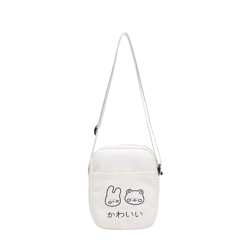 Cute little bag for women, the new trendy vitality girl student mobile phone bag for the season, Japanese small fresh messenger canvas bag