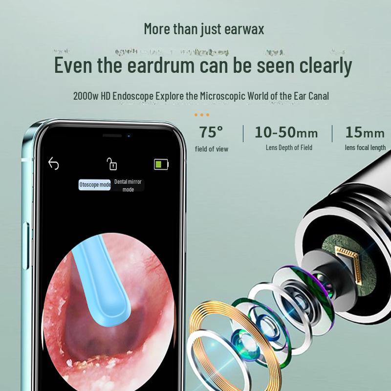 Wireless HD WiFi Smart Ear Cleaning Tool with Visual Spoon