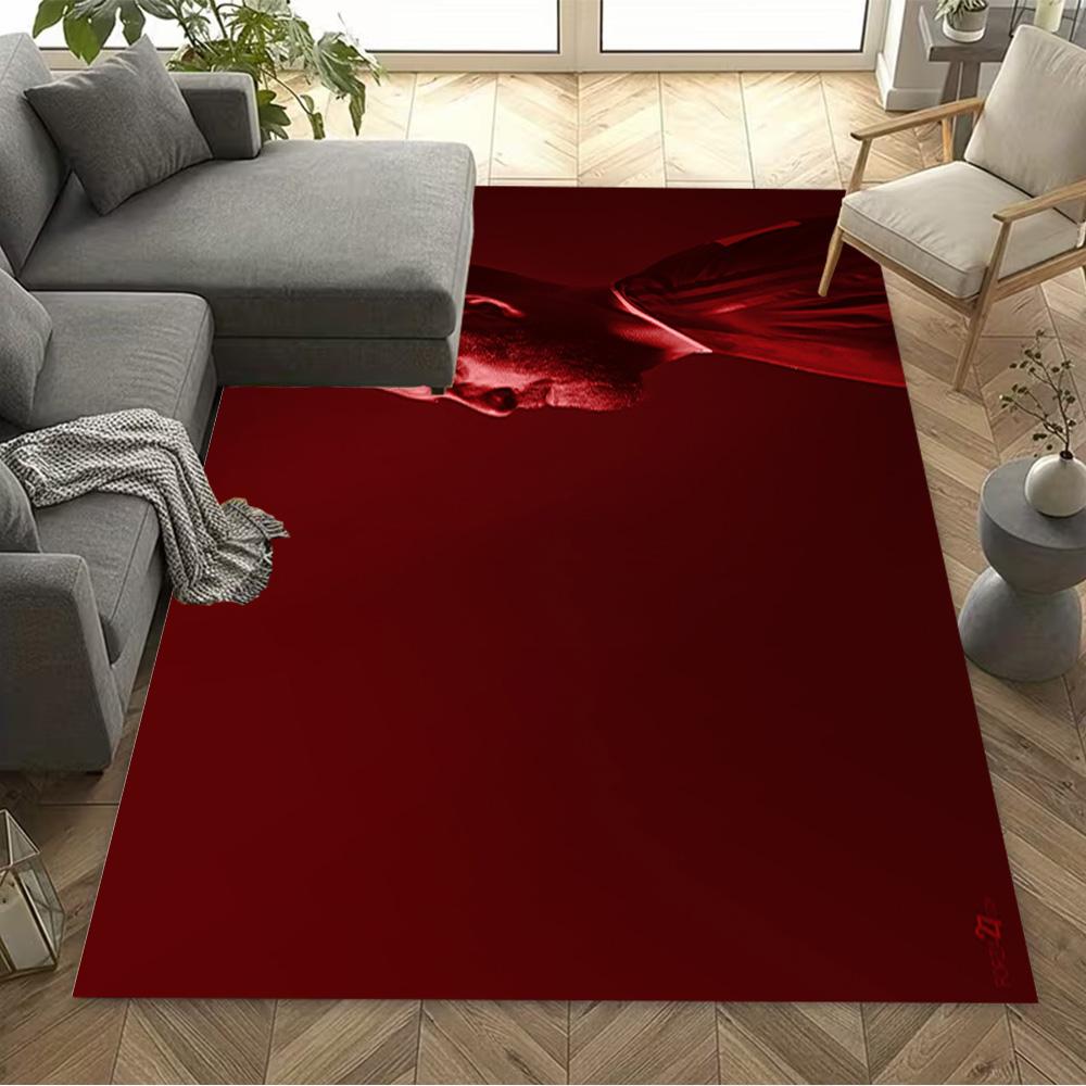 Football Player Action Floor Rug Office Rug Suitable for Foyer Game Room Bedrooms Outdoor Anti-slip Rug Office Home Decor