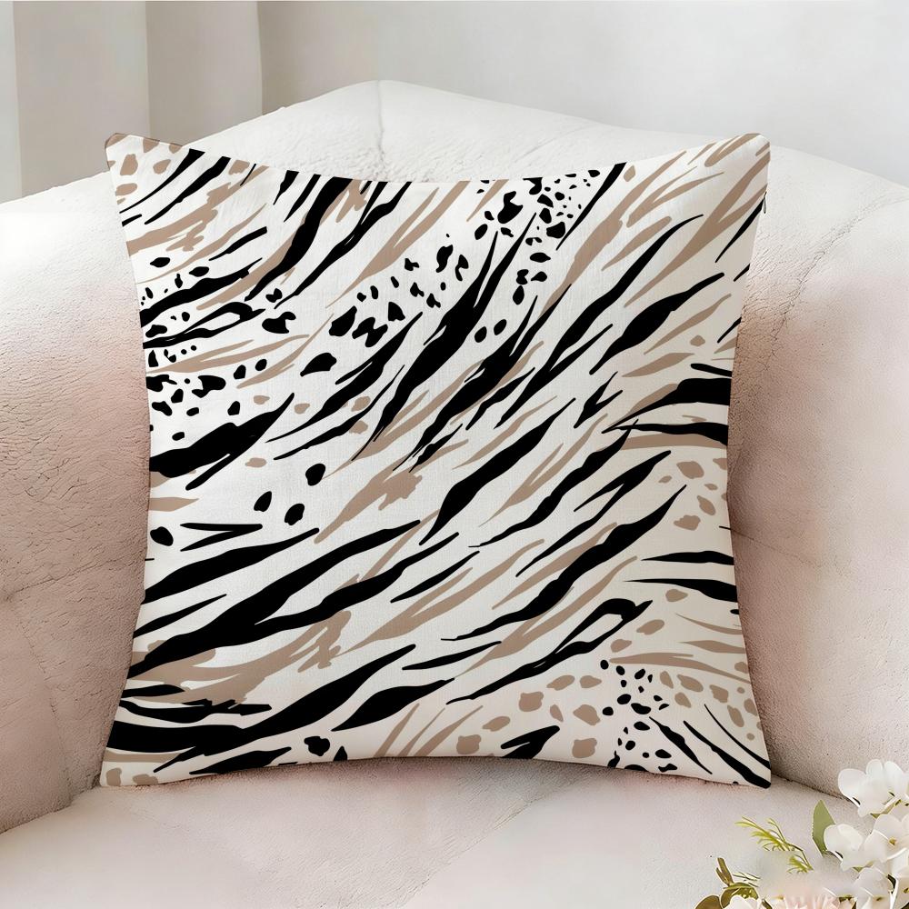Tiger Stripes Pillow Case Pillowcase Doublesided Printed Sofa Cushion Bedroom Headboard Pillow