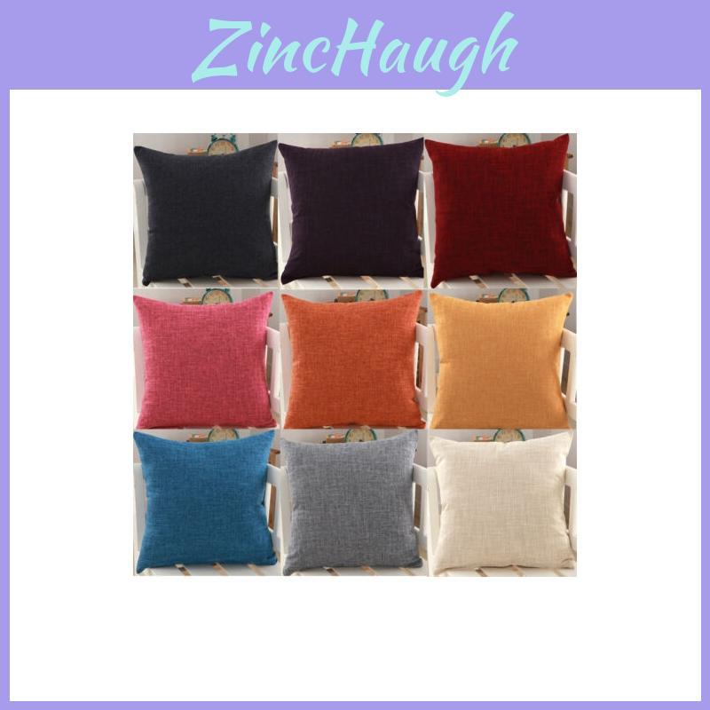 Elegant Plain Solid Color Throw Pillow Cover For Sofa And Home Decor Linen Cotton