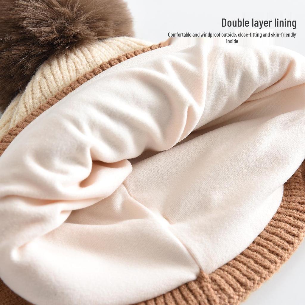 Stilvolle Retro-Strickwollmütze für Kinder für Herbst und Winter - Warm, Vielseitig, Winddicht und Ohrenschützend. Geeignet für Jungen und Mädchen.