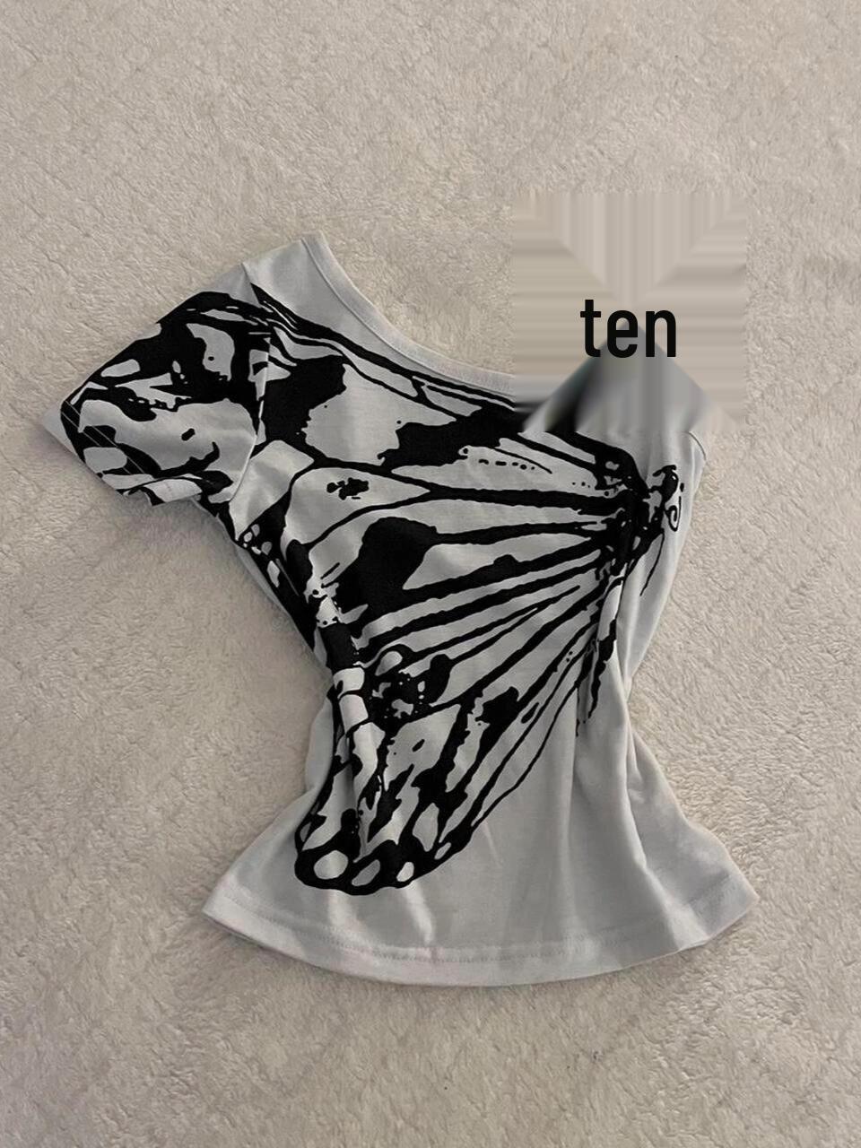 

Американская пикантная женская футболка с открытыми плечами и короткими рукавами - Коллекция Лето 2024, Элегантный дизайн с облегающей талией Extra Large