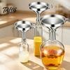 Wide Mouth Funnel with Filter Stainless Steel Detachable Strainer, Anti Spill Oil Easy Clean Ergonomic Handle, Narrow Bottles Liquid Transfer