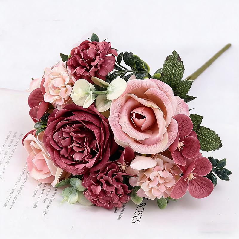 32cm Artificial Rose Ball Daisy Silk Flower Home Decor Wedding Decoration Festival Atmosphere Ornament Vase Decor Peony Bouquet