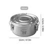 1 Piece Portable Round Lunch Box with Lid 304 Stainless Steel Food Storage Container Leak-proof Bento Box For Camping Picnic