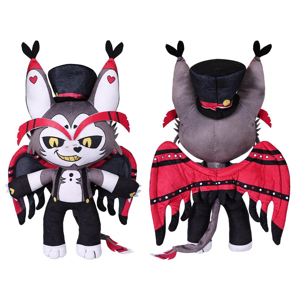 Cursed Cat Alastor Cosplay Plush Angel Dust Husk Lucifer Fat Nuggets Plushies Cartoon Hotel Fantasy Birthday Gifts Mascot Props