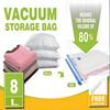 Vacuum Storage Bags with Hand Pump, Large Vacuum Seal Bags for Clothing Organizer Space Saver Bag for Travel Lugggage, Blankets