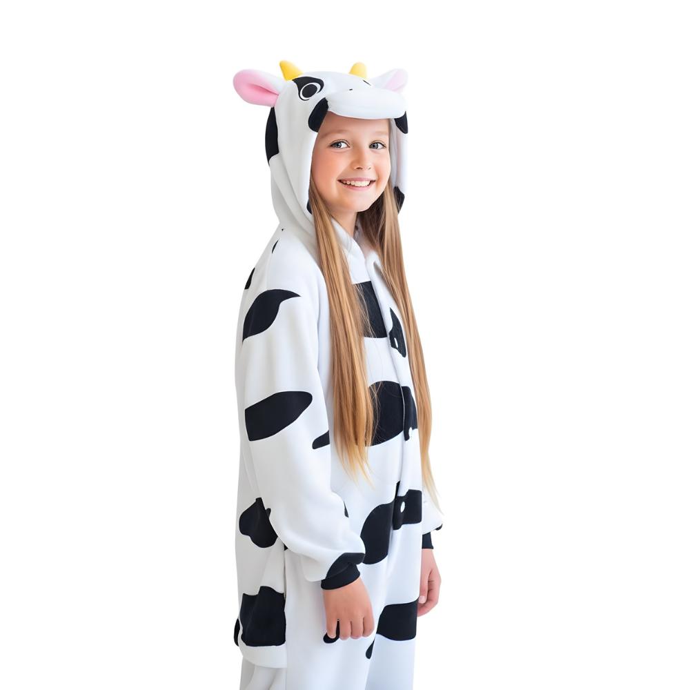 Pajama Onesie Kigurumi Costume Disguise Cow 115-125Cm