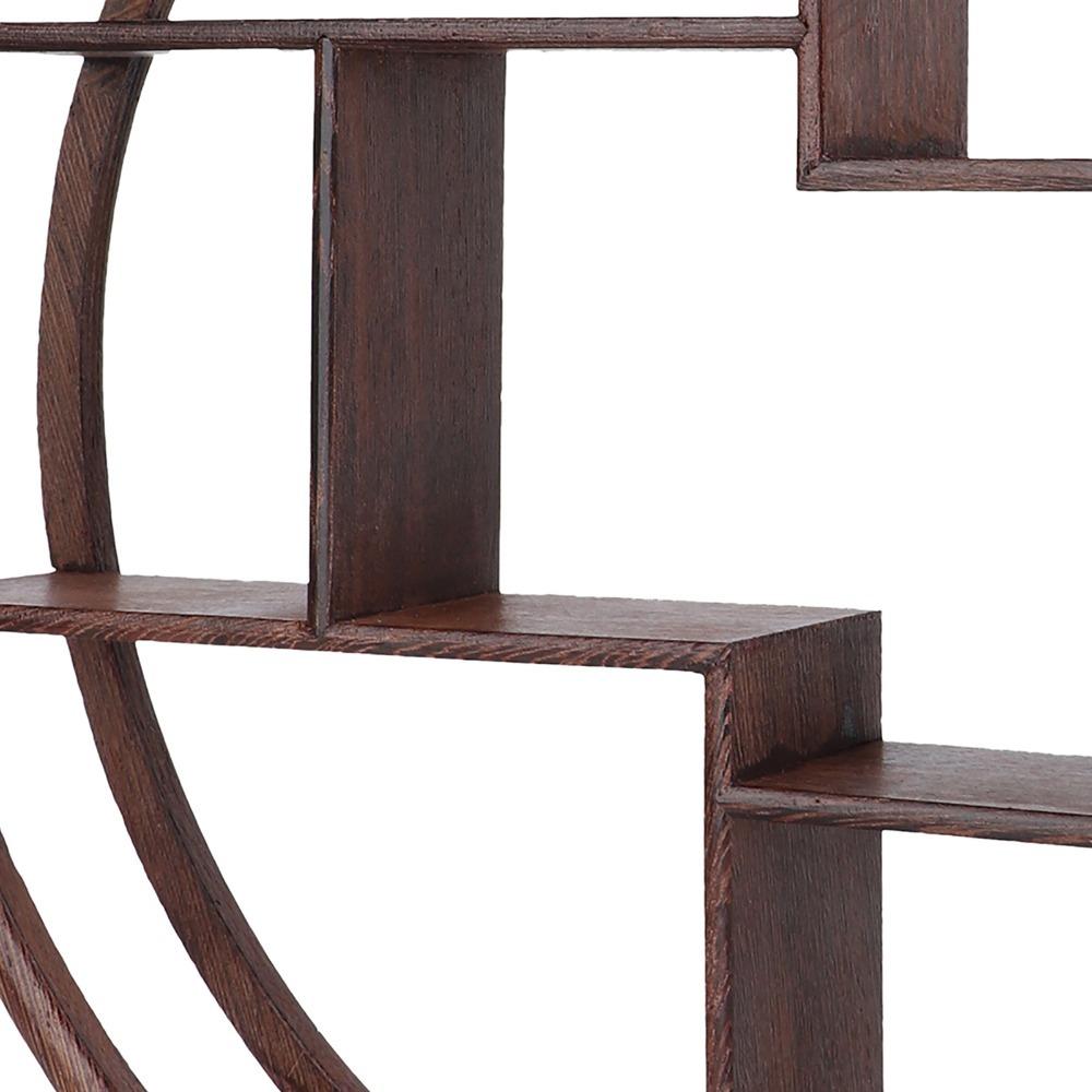 12 Inch Diameter Curio Cabinets Hexagonal Flower Pot Rack Antique Bogu Rack Desktop