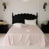 Solid Colour Style Tencel Bedding Set For Adults Kids One Piece Flat Sheet Colorful King Queen Full Size
