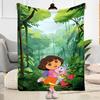 Dora Explorer Blanket Soft & Cozy Great for Couch Picnics Livingroom for All Occasions Stylish Decor Ideal Gift For Birthday Valentine'S Day