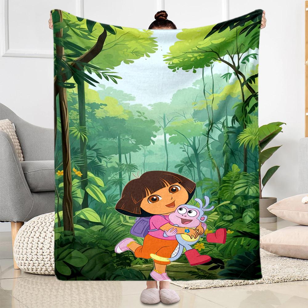 Dora Explorer Blanket Soft & Cozy Great for Couch Picnics Livingroom for All Occasions Stylish Decor Ideal Gift For Birthday Valentine'S Day