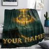 1PC Custom Name Elden Ring Patterned Flannel Blanket Suitable For All Seasons for Home Decor Warmth and Comfort Gifts Holiday Present_lx