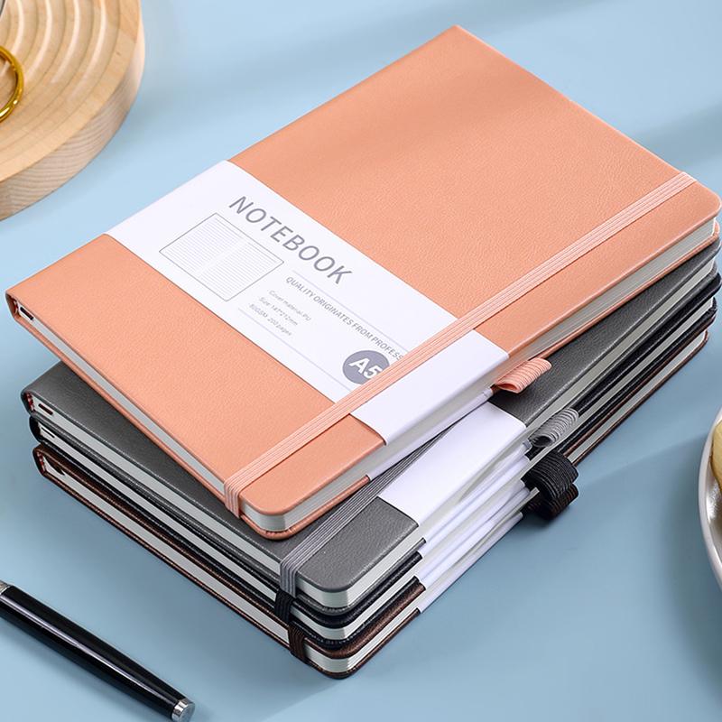 Minimalist Strap Notebook Mini Cute Student Notebook Business Notebook Schedule Book Thickened Pu Leather Cover Diary Notebook