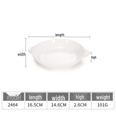 Shaoshan A5 Thickened White Melamine Dinner Plate