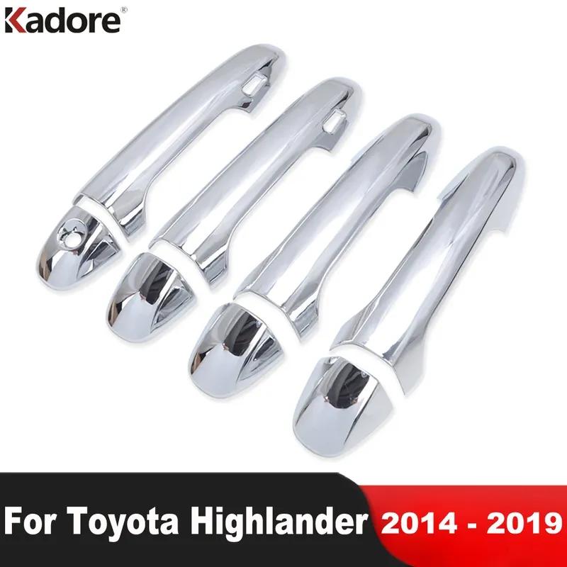 For Toyota Highlander 2014 2015 2016 2017 2018 Chrome Car Door Handle Covers Trim Side Handles Catch Overlay Accessories