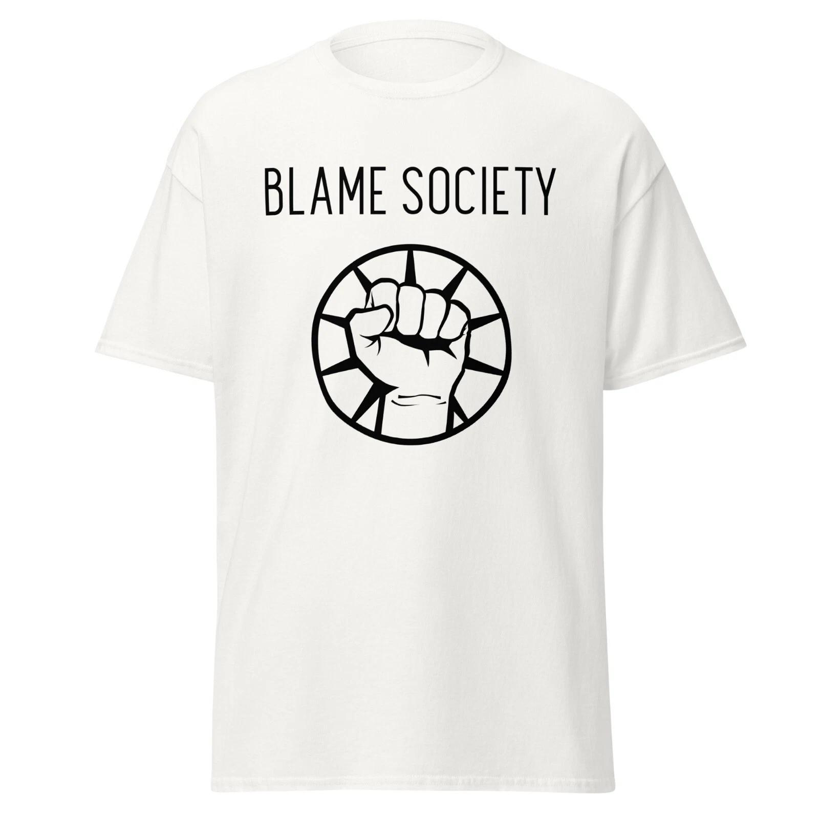 Blame Society Mens T Shirt Bold Fist Graphic Comfortable Cotton Tee S