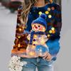 Christmas Snowman 3D Print Sweatshirts Women Autumn Raglan Long Sleeves Hoodie Street Y2k Pullover Harajuku Tops Female Clothing