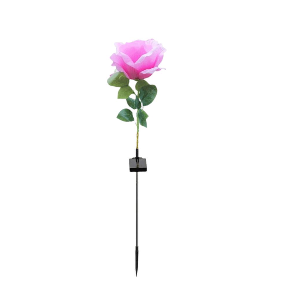 LED LED Solar Rose Lamp Rose Flower Waterproof Solar Lamp Rechargeable Warm Light Outdoor Solar Lights Outdoor Garden