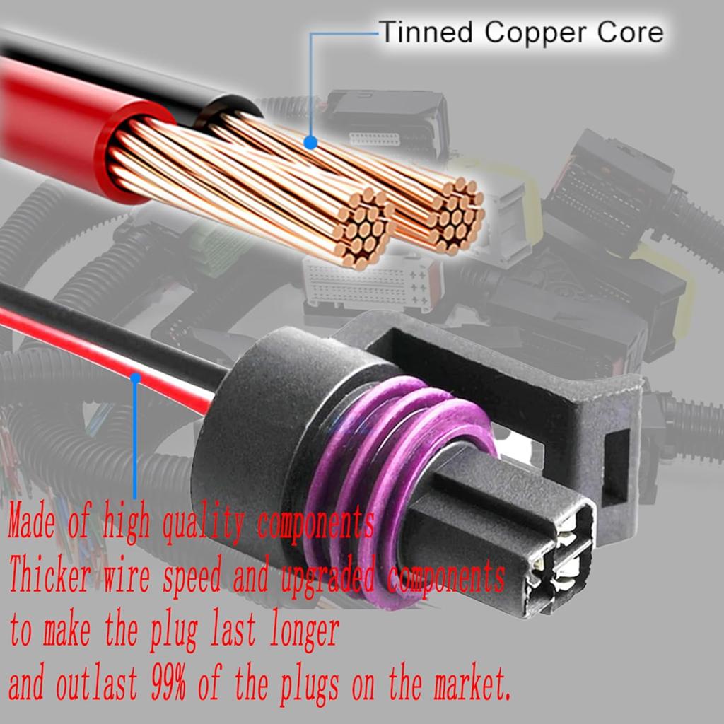 12677836 Oil Pressure Sensor Harness Connector Plug 03-08 Replacement for Chevrolet