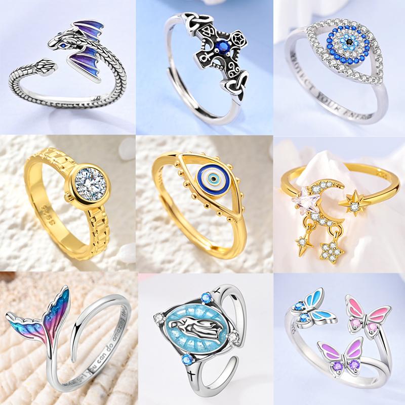 Authentic Rings Copper Devils Eye Fire Dragon Fishtail Ring Ideal For Engagement Anniversary Party Womens Jewellery Gifts