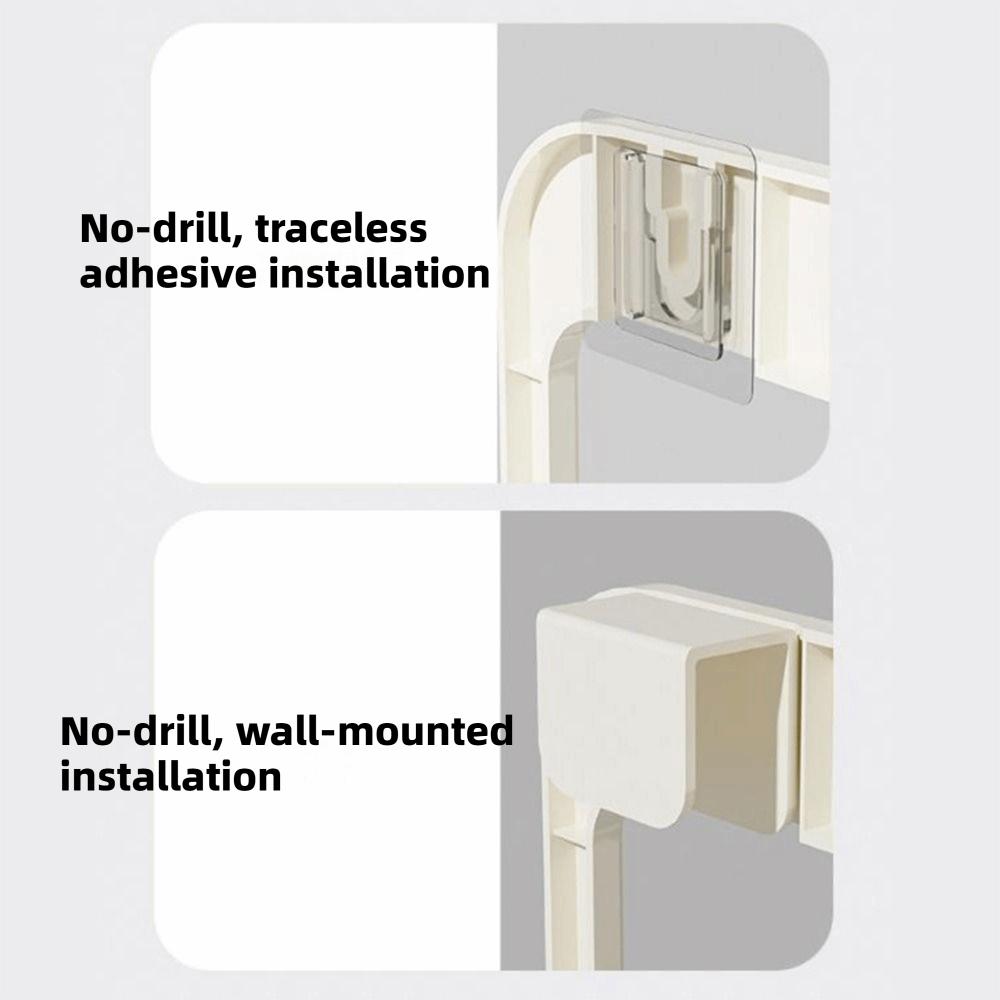 Plastic Folding Trash Bag Holder No-Drill Plastic Bag Holder Waste Bag Rack  for Kitchen