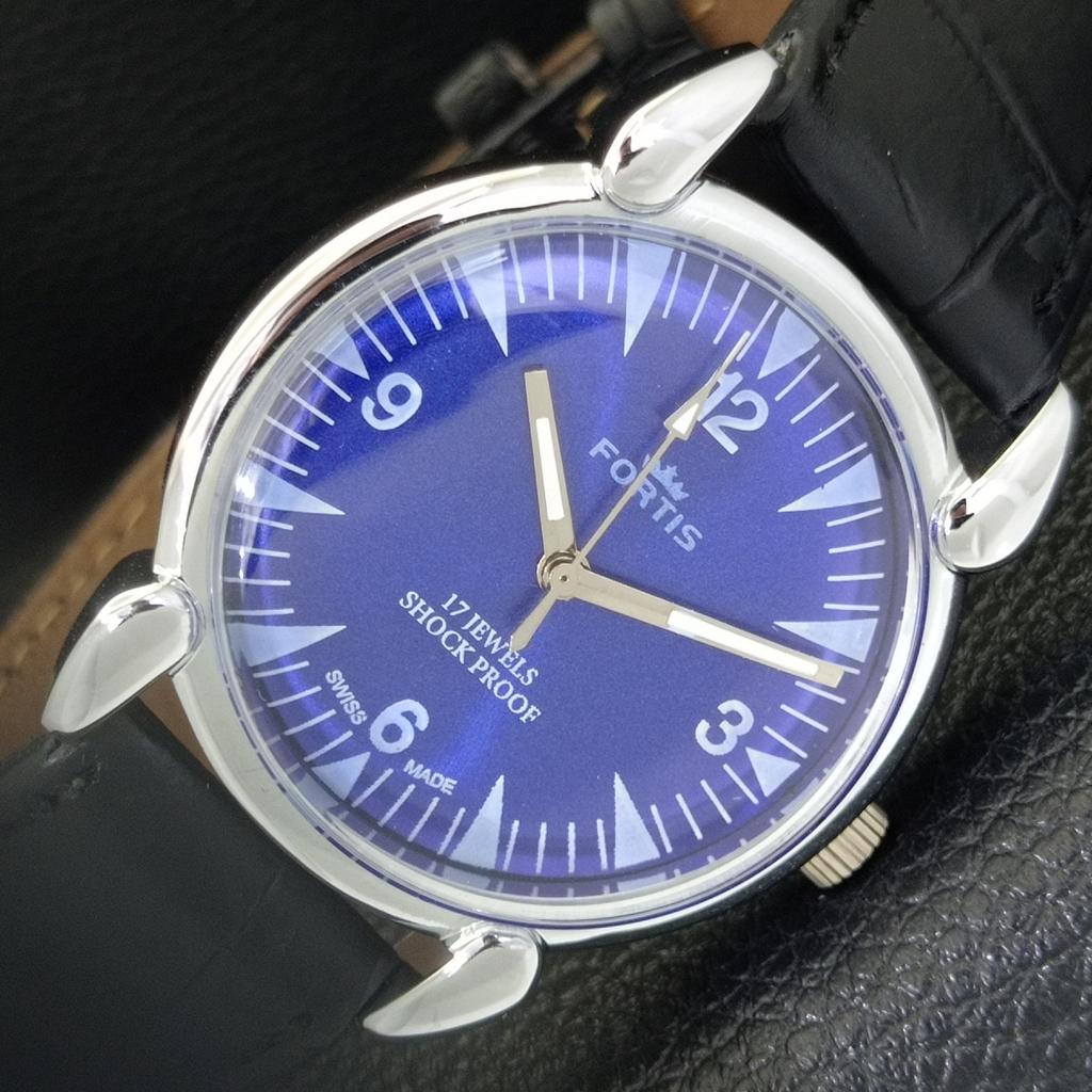 

ШВЕЙЦАРСКИЕ ВИНТАЖНЫЕ МУЖСКИЕ ЧАСЫ С РУЧНЫМ ЗАВОДОМ, ВОССТАНОВЛЕННЫЕ, С СИНИМ ЦИФЕРБЛАТОМ a700839-5 R205a-a700839