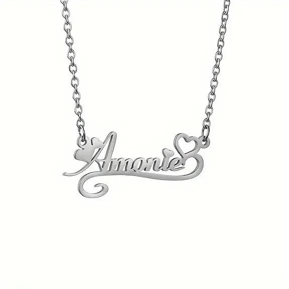 Dina 2026 Hot Selling 18K Gold Vacuum Plated Women's Necklace with Personalized Name Customizable Stainless Steel Pendant