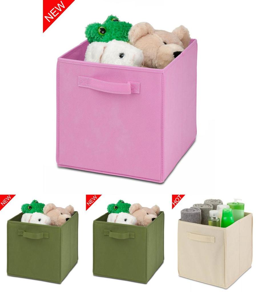 Modern Foldable Fabric Storage Box For Bedroom With 21l Capacity For Clothes Toys