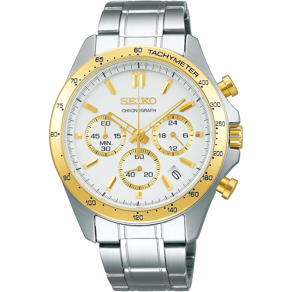 [Seiko Watch] SEIKO SELECTION SBTR024 Men s Watch, Battery-Powered Quartz Chronograph, White Dial