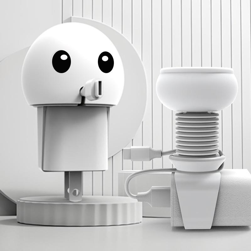 Cute Cartoon Silicone Charger Protector Portable Data Cable Winder Data Cable Buckle Binding Belt Desktop Cable Storage Buckle