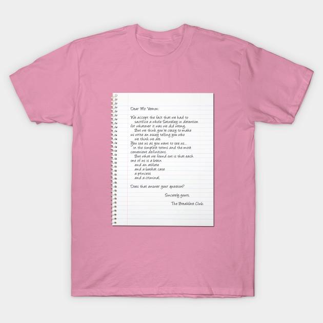 T Shirt Women Breakfast Club Essay Harajuku Print Kawaii Tshirt Summer Short Sleeve Female T-Shirt Top Tee