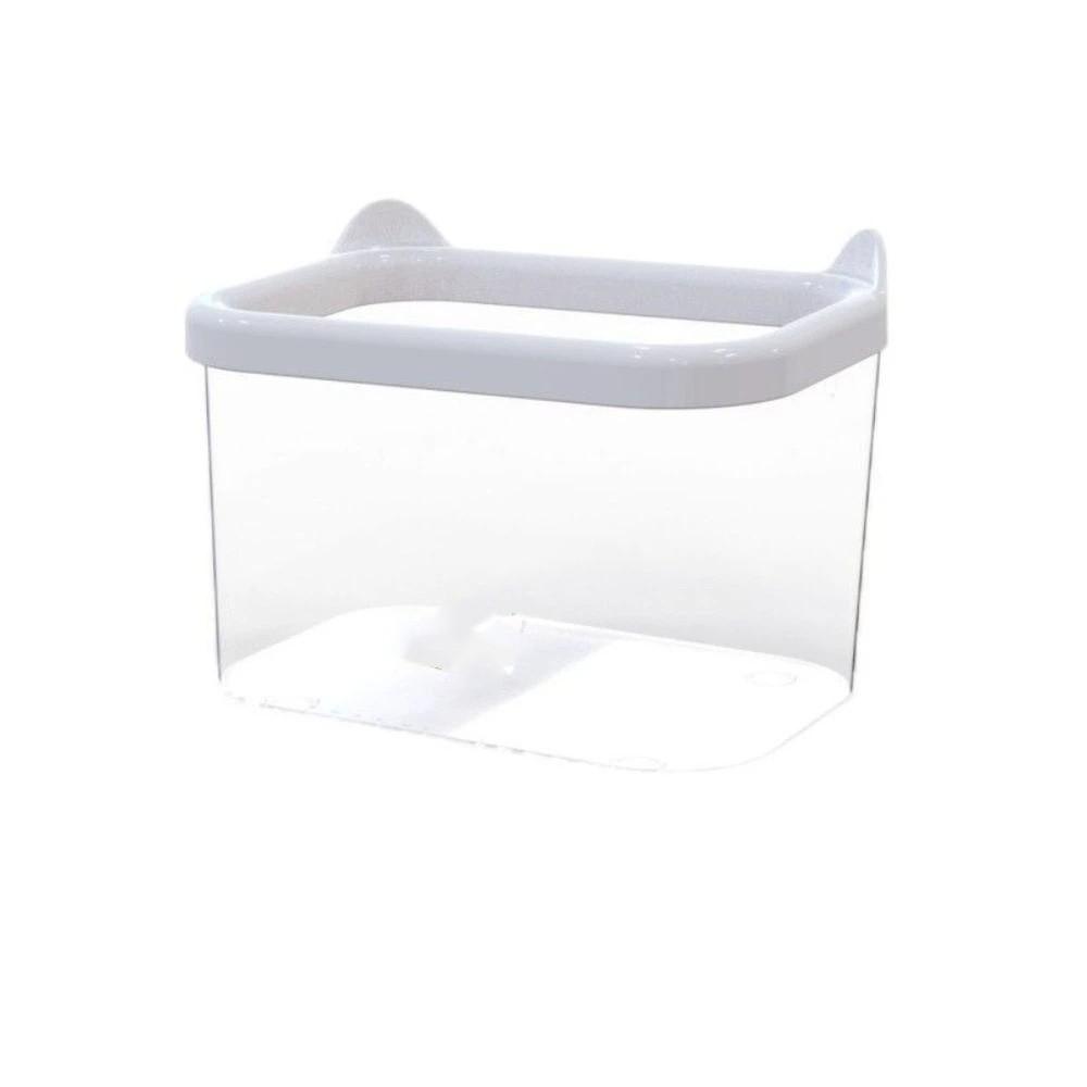LED Light Betta Fish Bowl Transparent Mini Aquarium Portable Desktop Fish Tank  Aquarium Without lights