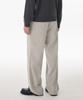 Musinsa Standard 14W Corduroy One-Pleat Wide Elastic Pants [Dusty Cream]