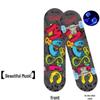 MDUG Flashing Wheel Double Kicktail Skateboard for Beginners
