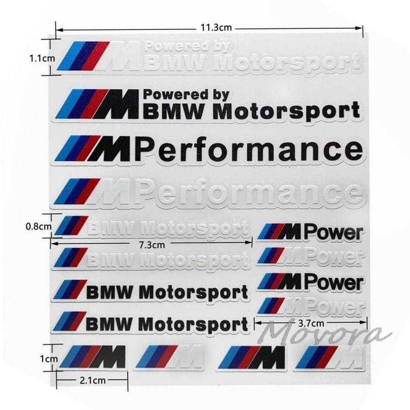For BMW M X1 X3 Car Decoration Strip Trunk Relief Stickers Decals For Bmw M Power Performance E28 E30 E34 E36 E46 E60 E90 F84 F87 X1 X3 X5 X6