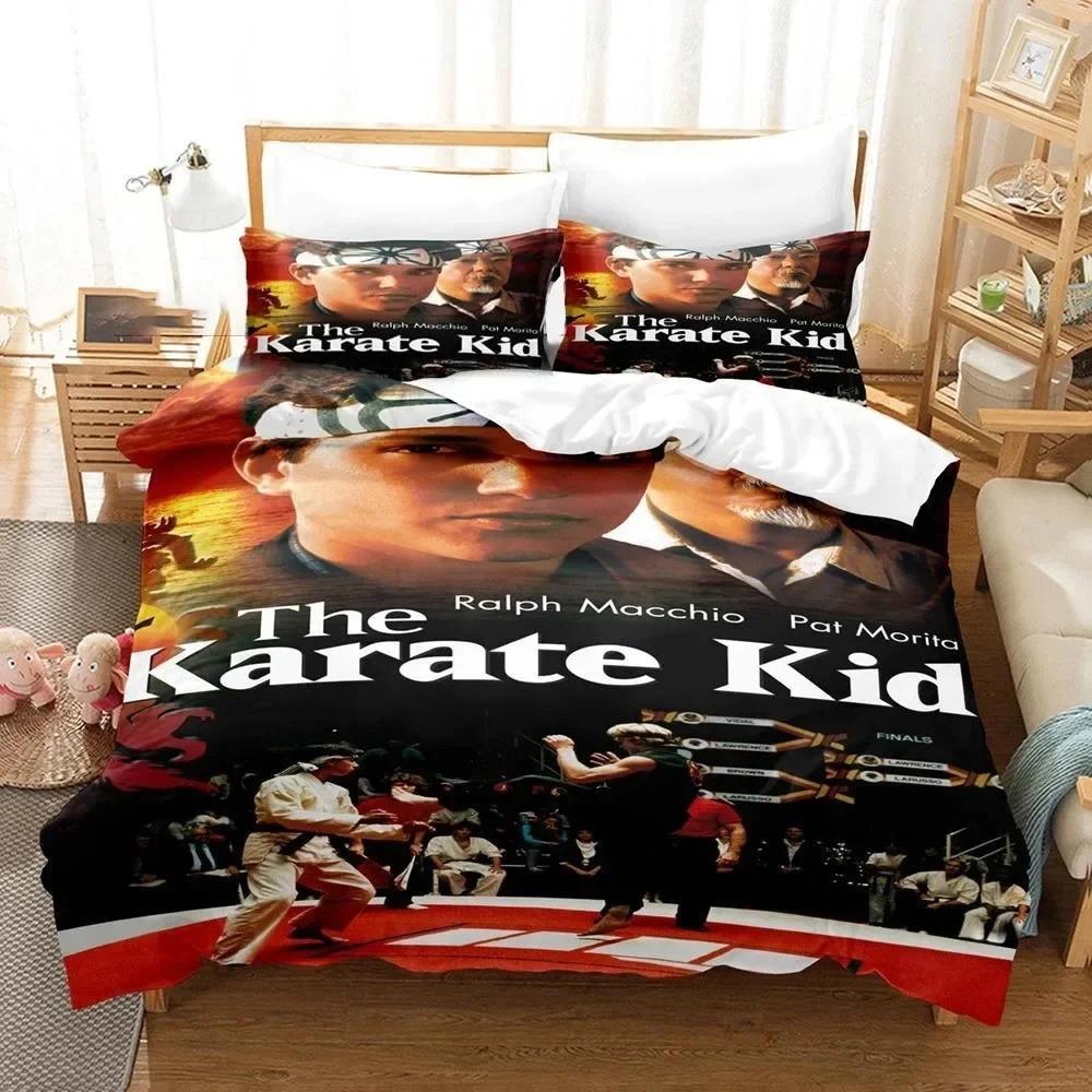 3D Print Cobra Kai Karate Beddengoedset Dekbedovertrek Bedset Quiltovertrek Kussensloop Dekbed King Queen Size Jongens Volwassen Beddengoed