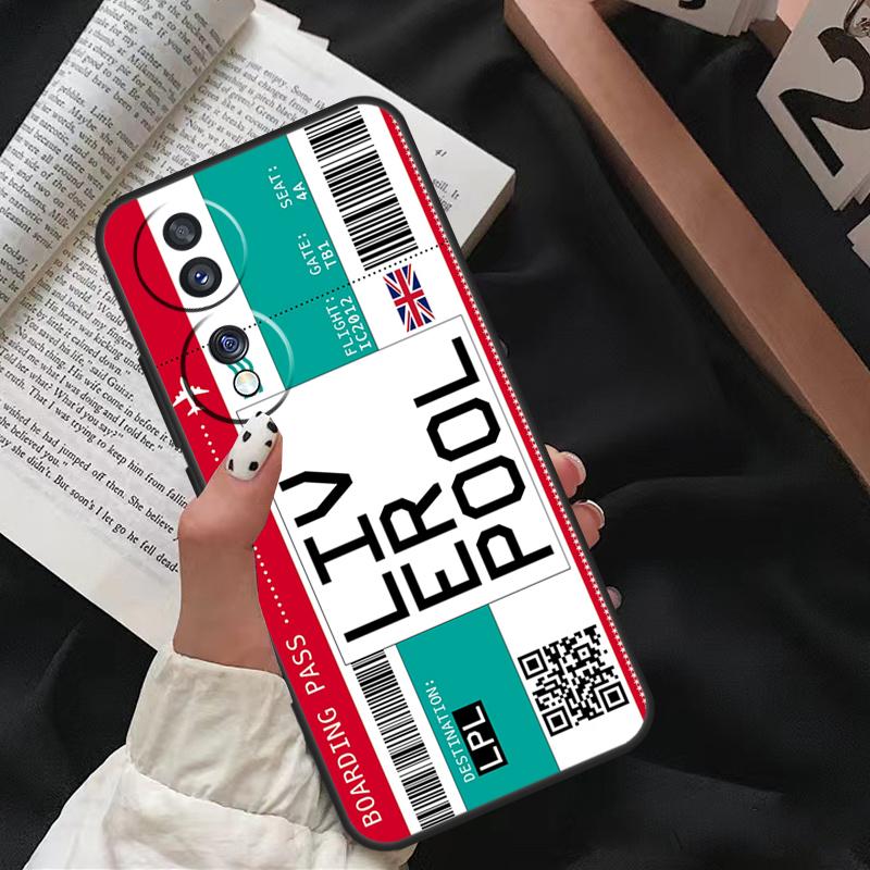Boarding Pass Ticket For Honor Magic 8 6 7 Pro Case For Honor X9d X9c X9b X9a X8c X8b 200 400 50 70 90 Lite Win RT