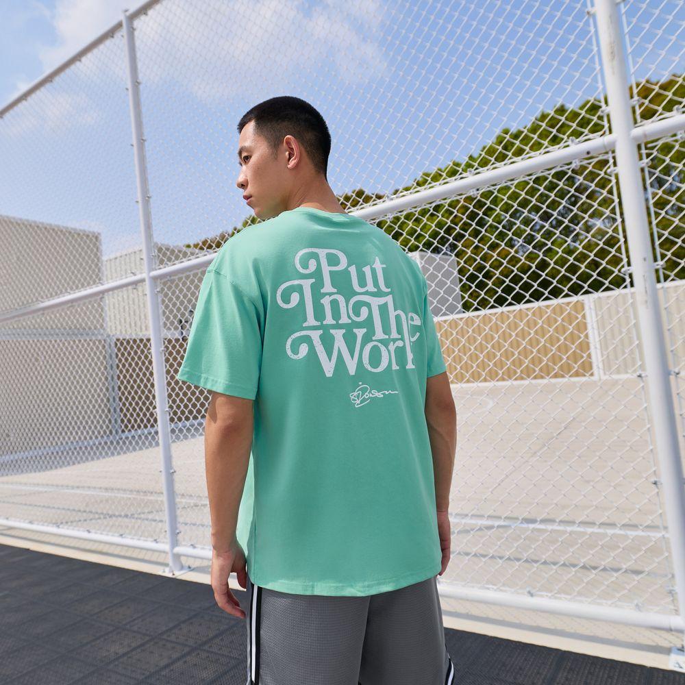 Nike T Shirts Men s Turquoise Crew Neck Moderate M
