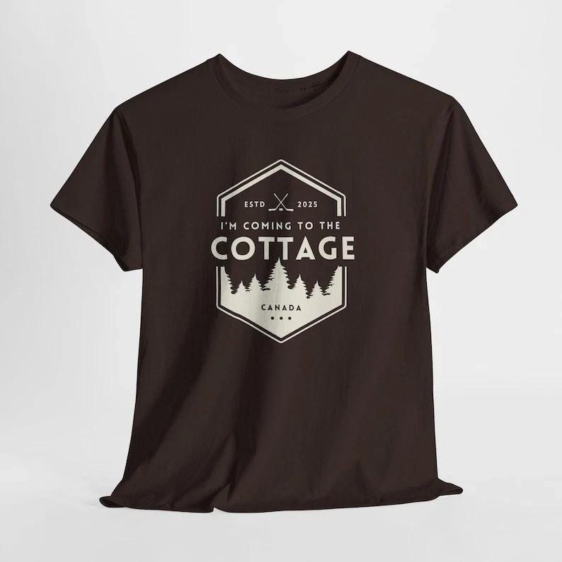 Coming to the cottage cotton Shirt Cozy cabin Heated Rivalry Shirt Funny shir XXL