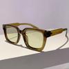 Luxus Márka Tervező Klasszikus Vintage Négyszögletes Napszemüveg Nőknek Férfiaknak Olívazöld Napszemüveg Trendi Punk Népszerű Utazási Árnyékolók