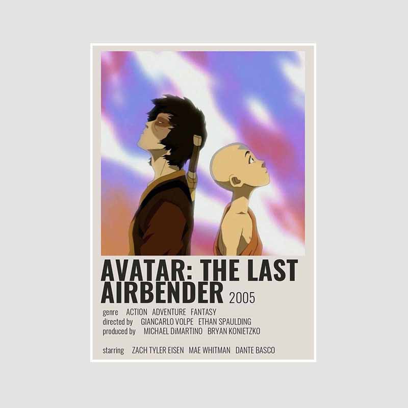 

Классический аниме Аватар Легенда об Аанге Плакат Ретро Белые бумажные постеры Настенная живопись Домашний декор Фреска Украшение гостиной Эстетика 30x21cm