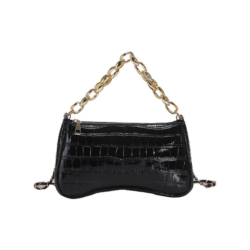 Trendy Black Pu Crossbody Bag 2023 Fashionable Small Square Shoulder Bag For Women