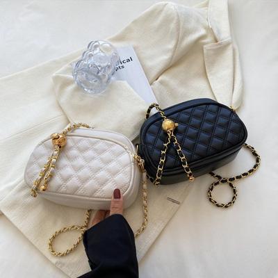 Klassische einfarbige Umhängetasche mit hochwertiger Textur für Damen, Nischen-Umhängetasche, modische kleine quadratische Tasche